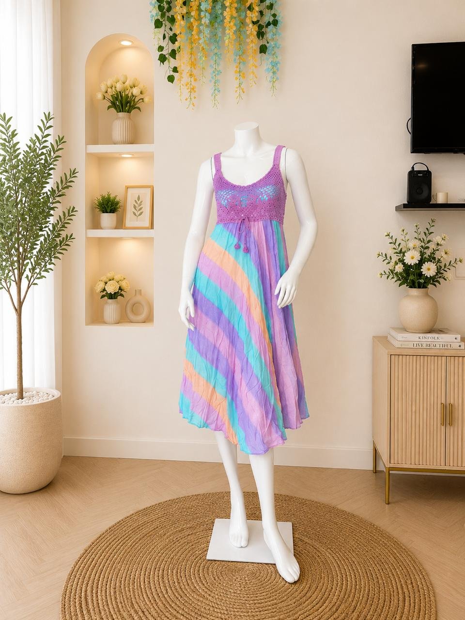 Crochet Emerald Mandala Dress
